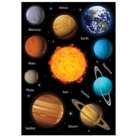 ASHLEY PRODUCTIONS Science Die-Cut Magnets, Solar System 10073